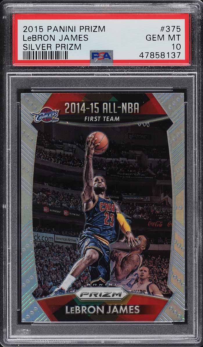2015 Panini Prizm Silver LeBron James #375 PSA 10 GEM MINT on