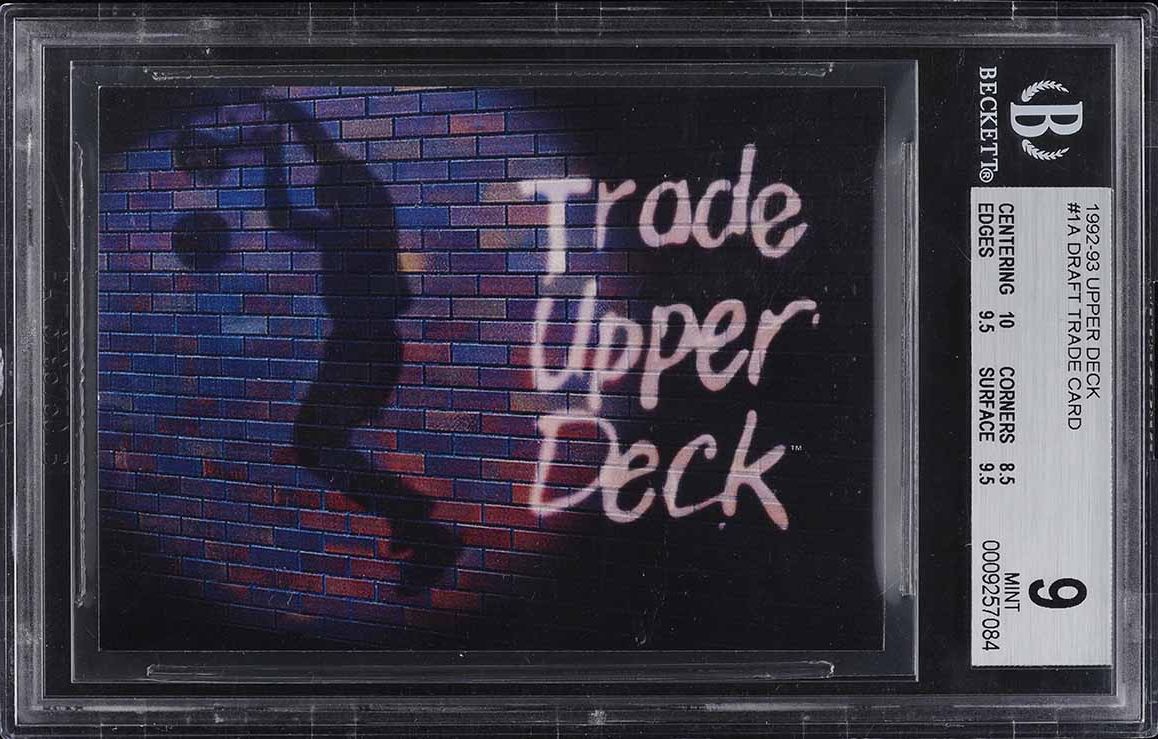 1992 Upper Deck Draft Unredeemed Trade Card Shaquille O'Neal ROOKIE #1A BGS 9