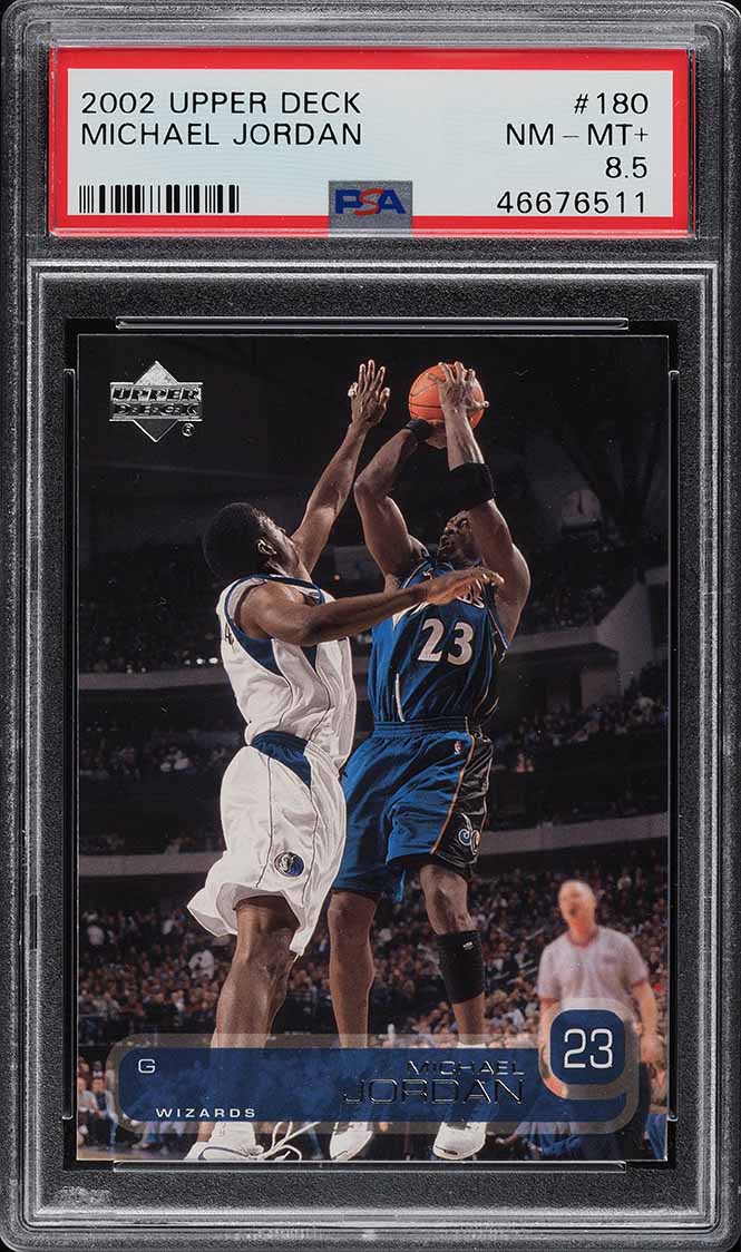 2002 Upper Deck Basketball Michael Jordan #180 PSA 8.5 NM-MT+