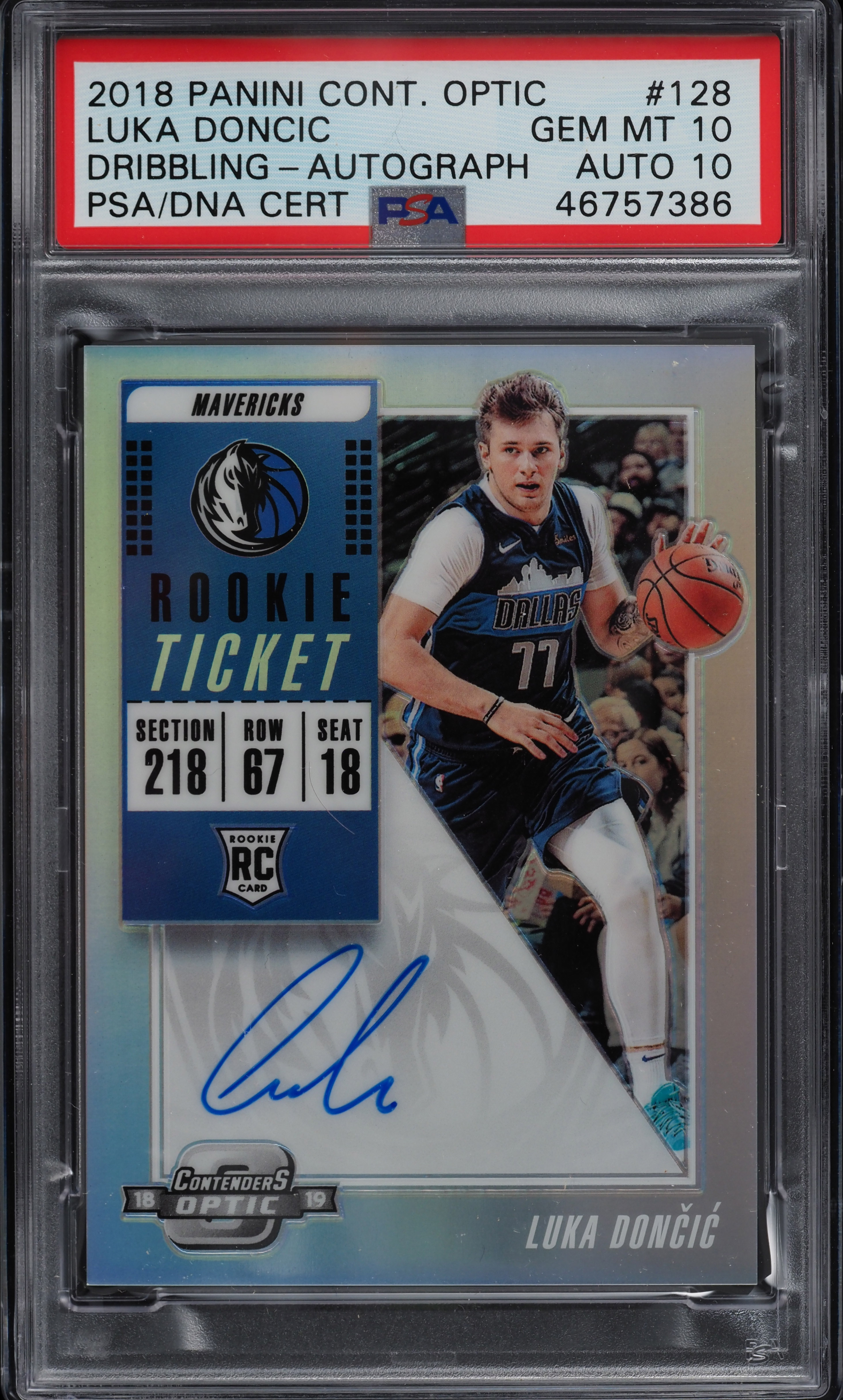 2018 Panini Contenders Optic Variations Luka Doncic ROOKIE AUTO