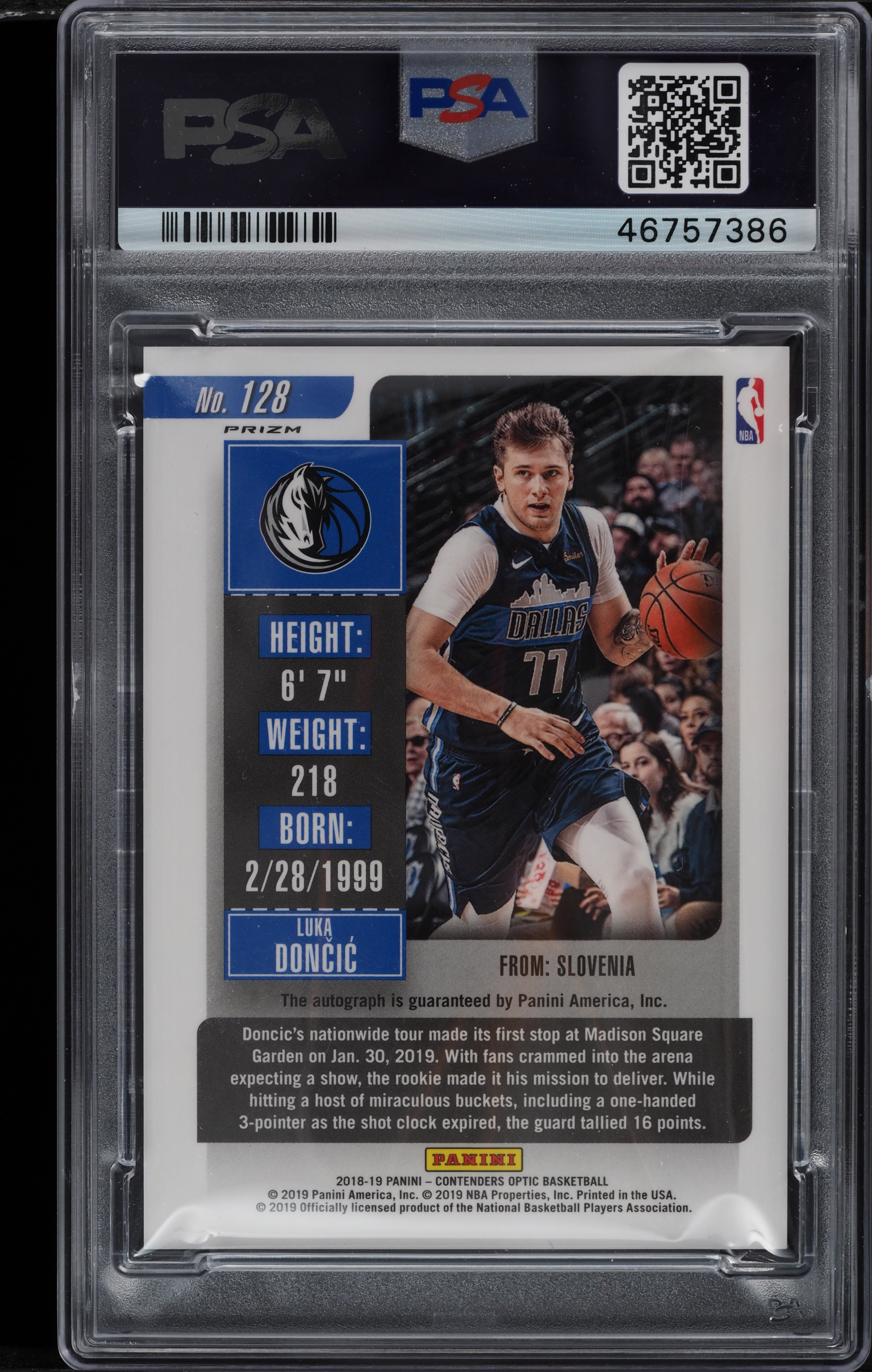 2018 Panini Contenders Optic Variations Luka Doncic ROOKIE AUTO