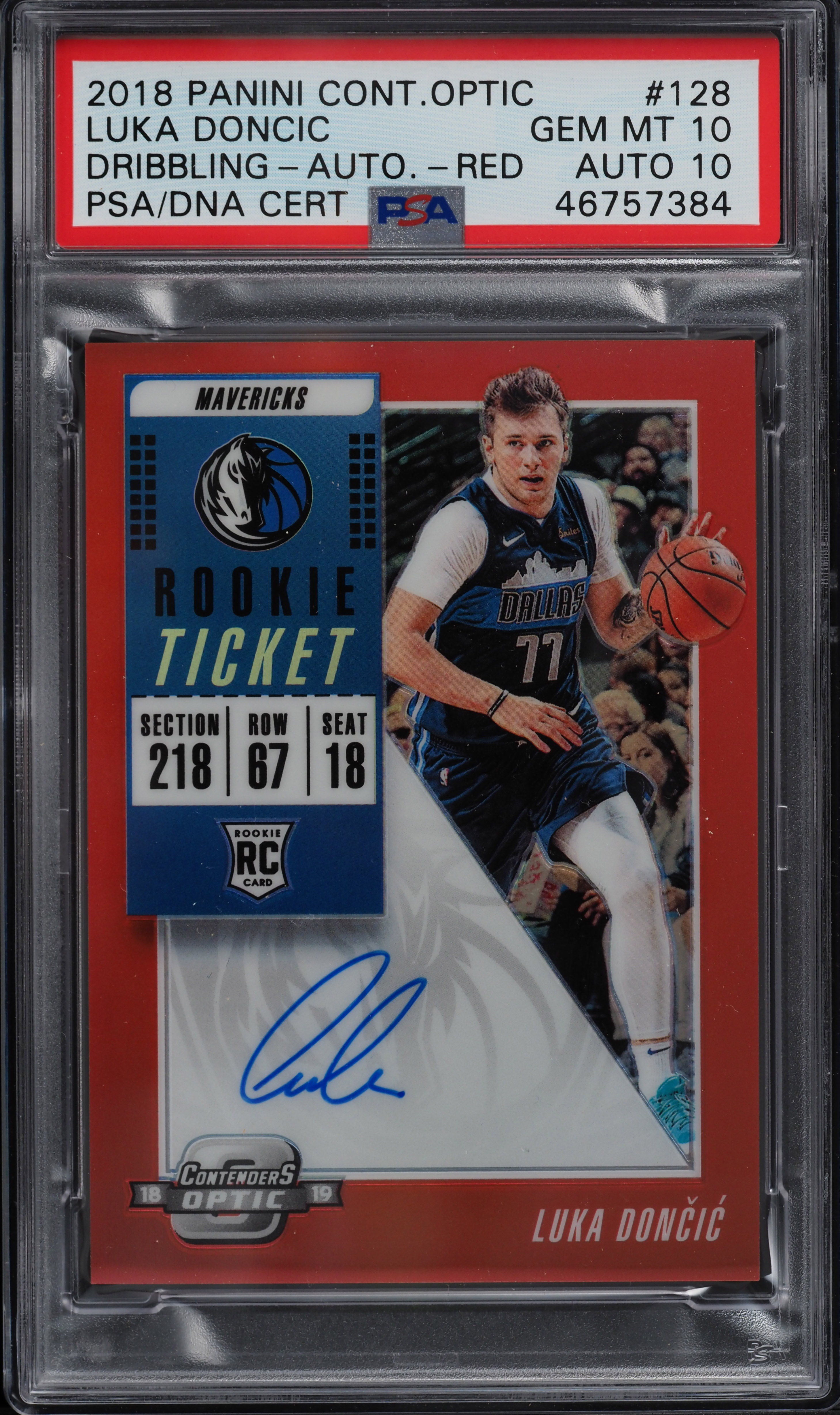 2018 Panini Contenders Optic Variations Red Luka Doncic ROOKIE