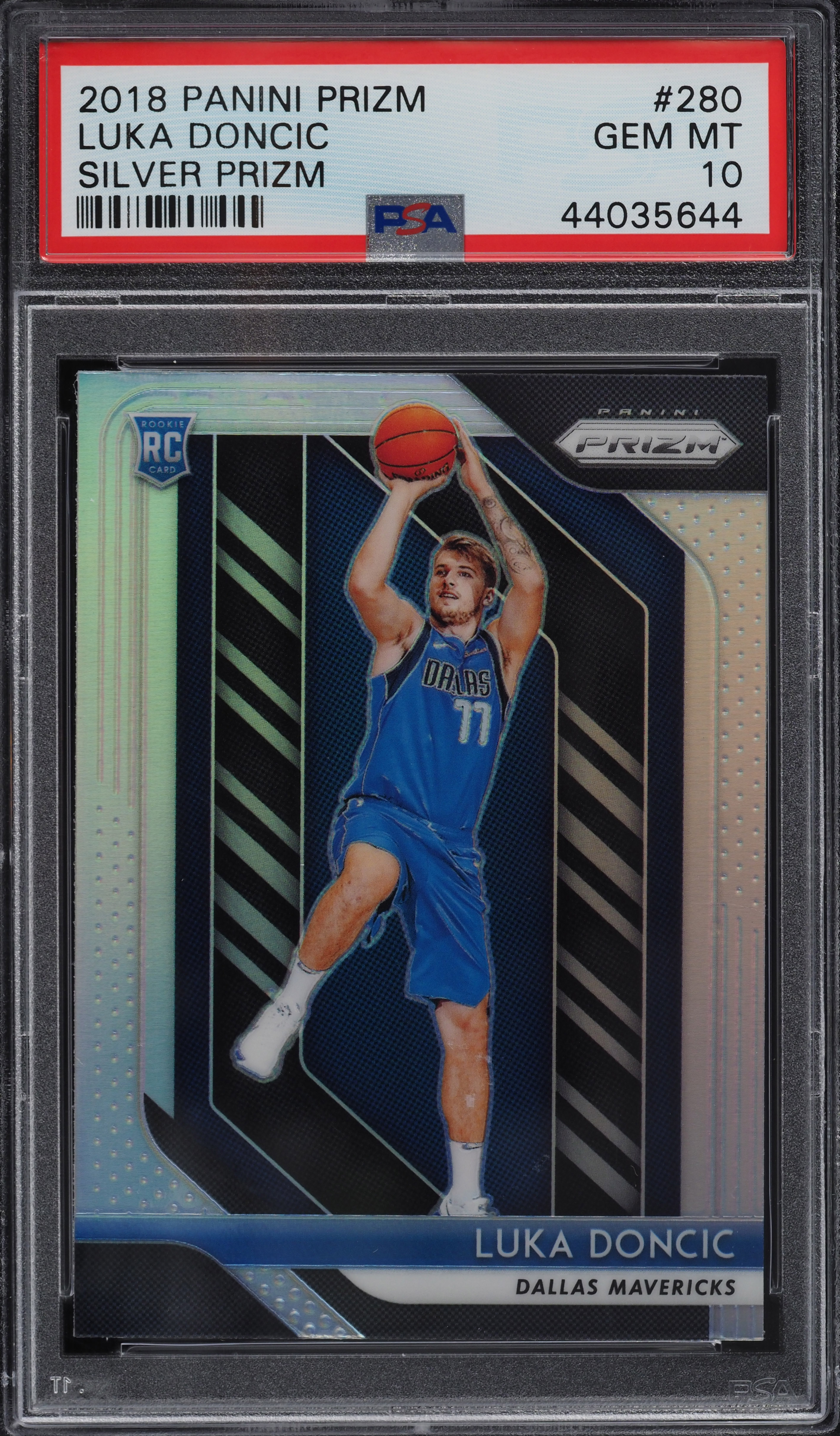 2018 Panini Prizm Silver Luka Doncic ROOKIE RC #280 PSA 10 GEM