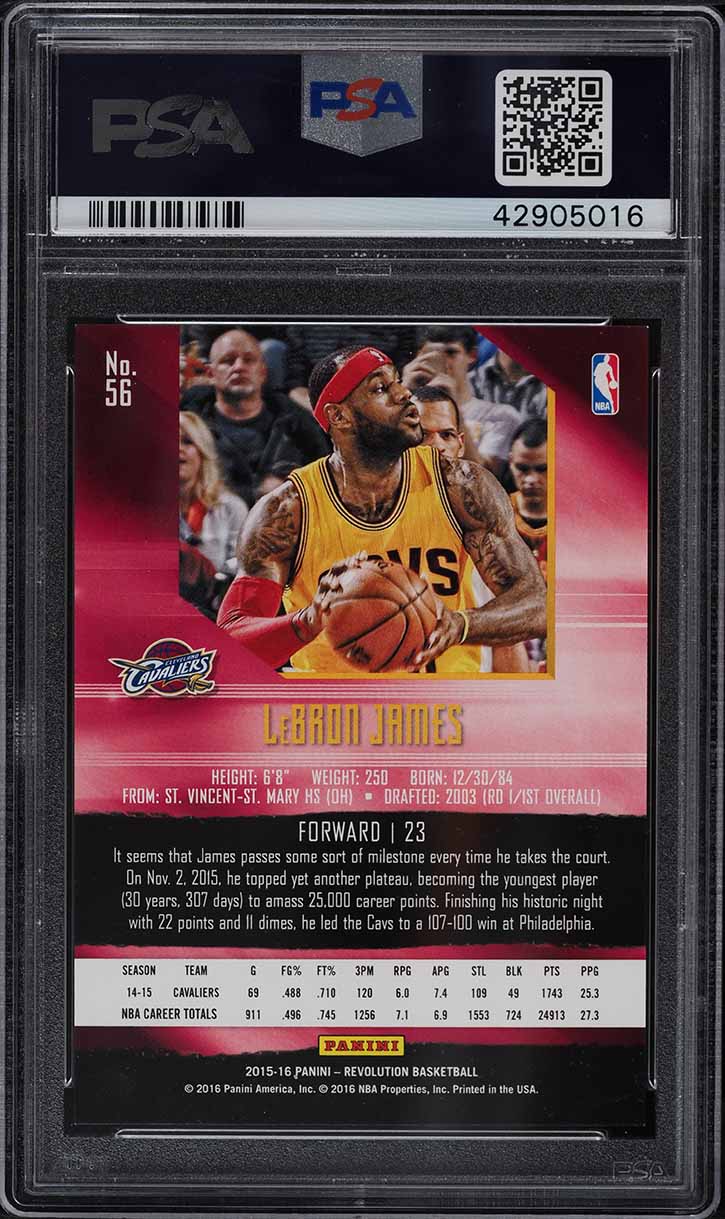 2015 Panini Revolution Galactic LeBron James #56 PSA 10 GEM MINT