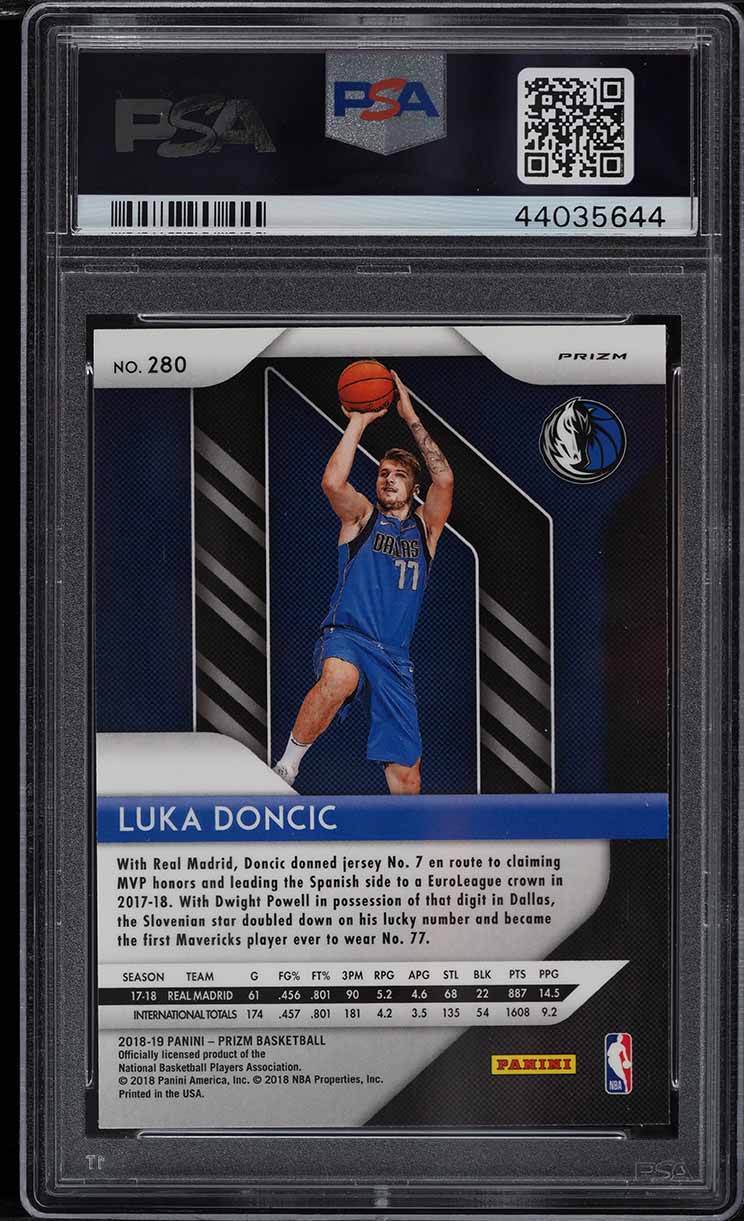 2018 Panini Prizm Silver Luka Doncic ROOKIE RC #280 PSA 10 GEM