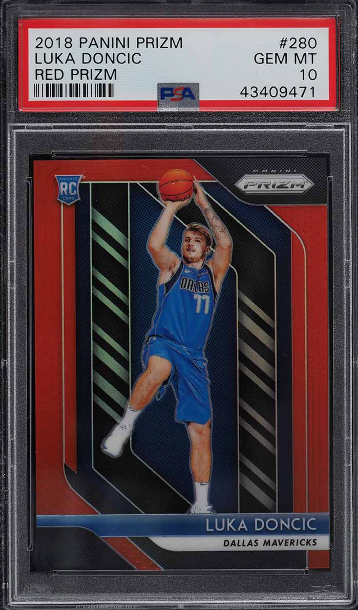 2018 Panini Prizm Red Prizms Luka Doncic ROOKIE /299 #280 PSA 10 GEM MINT