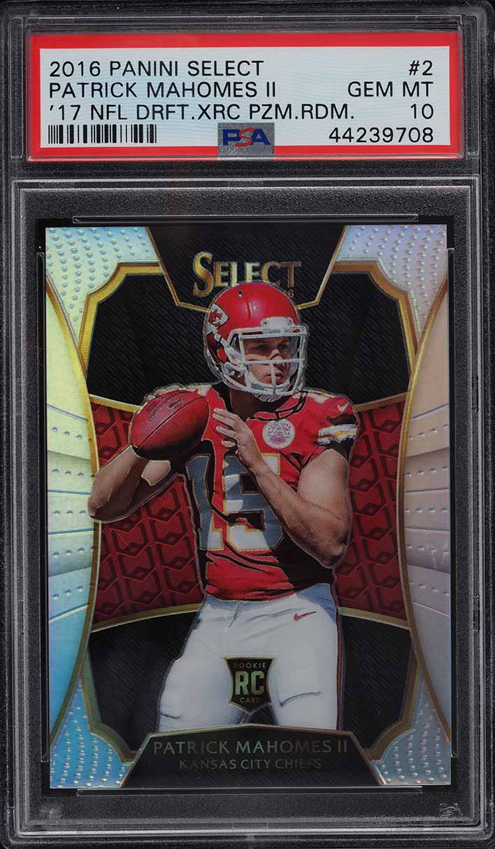2016 Select '17 Prizm XRC Patrick Mahomes II ROOKIE RC #2 PSA 10 GEM MINT