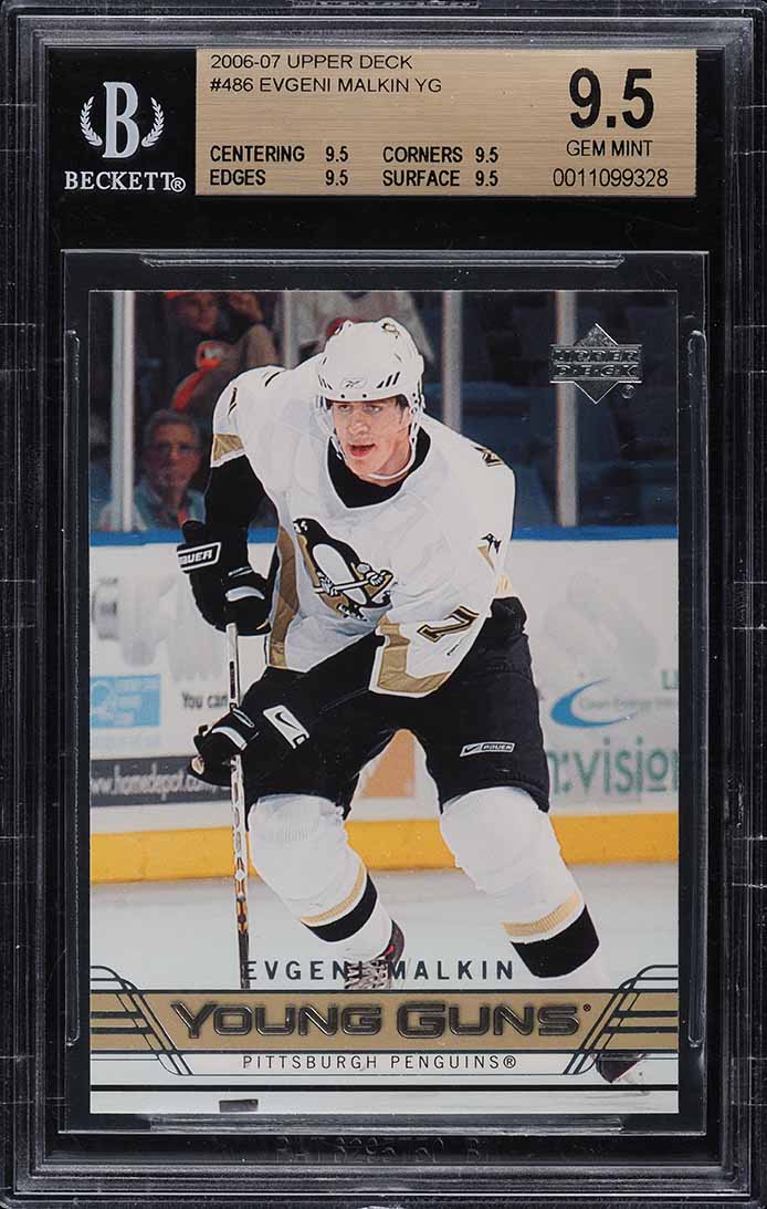 2006 Upper Deck Young Guns Evgeni Malkin ROOKIE #486 BGS 9.5 GEM MINT