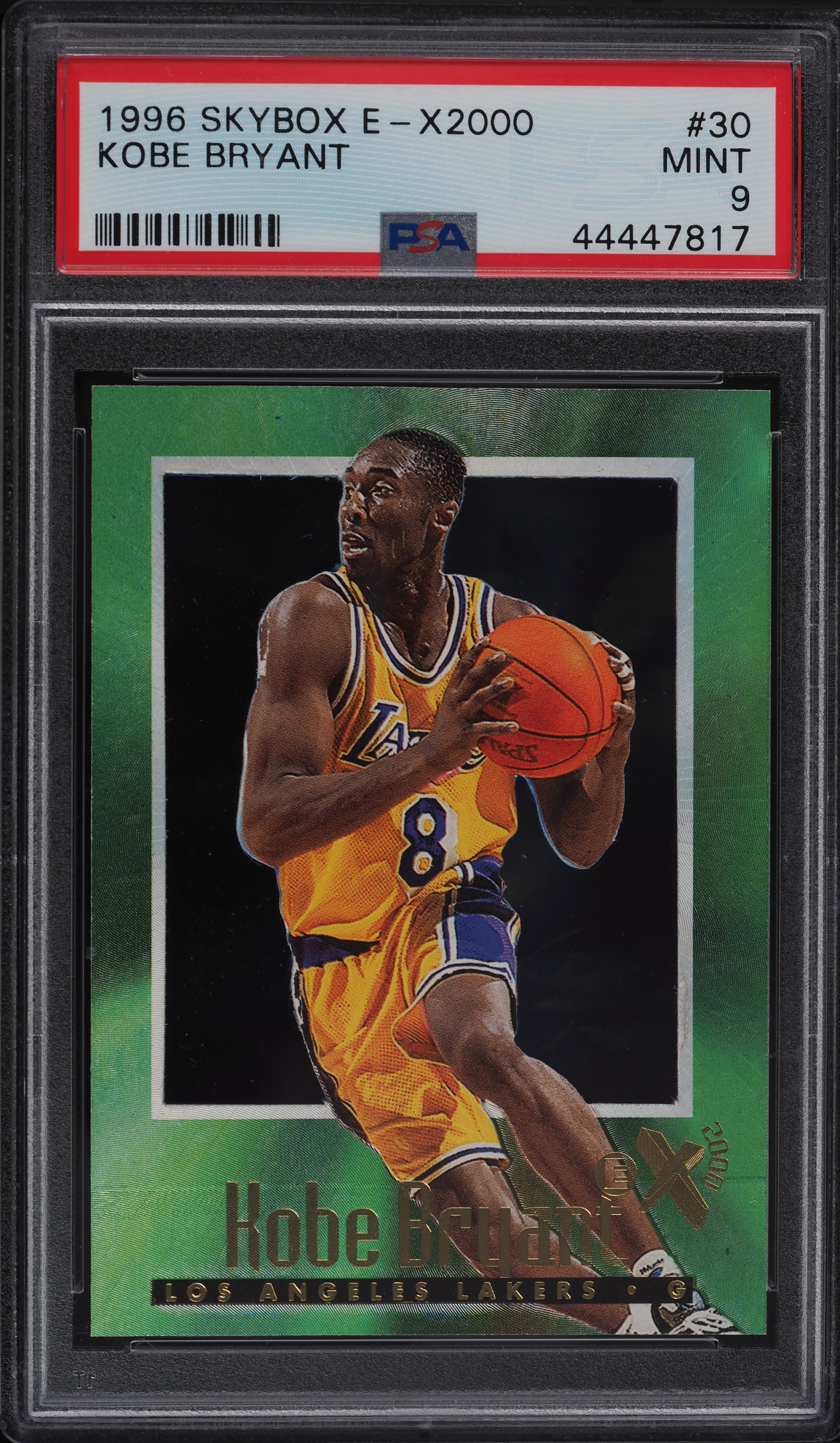 1996 Skybox E-X2000 Kobe Bryant ROOKIE RC #30 PSA 9 MINT on