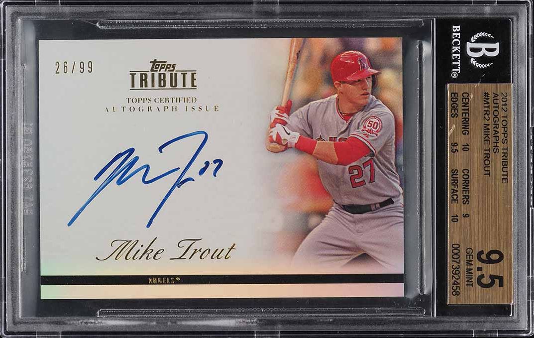 2012 Topps Chrome Mike Trout 10枚限定直筆サイン Topps Mike Trout Autographed Baseball Sports Trading Cards for
