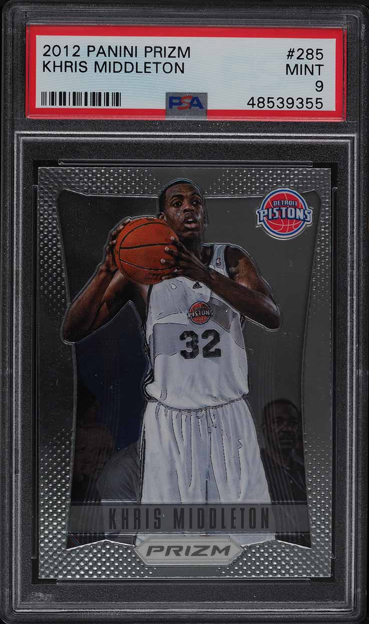 2012 Panini Prizm Khris Middleton ROOKIE RC #285 PSA 9 MINT