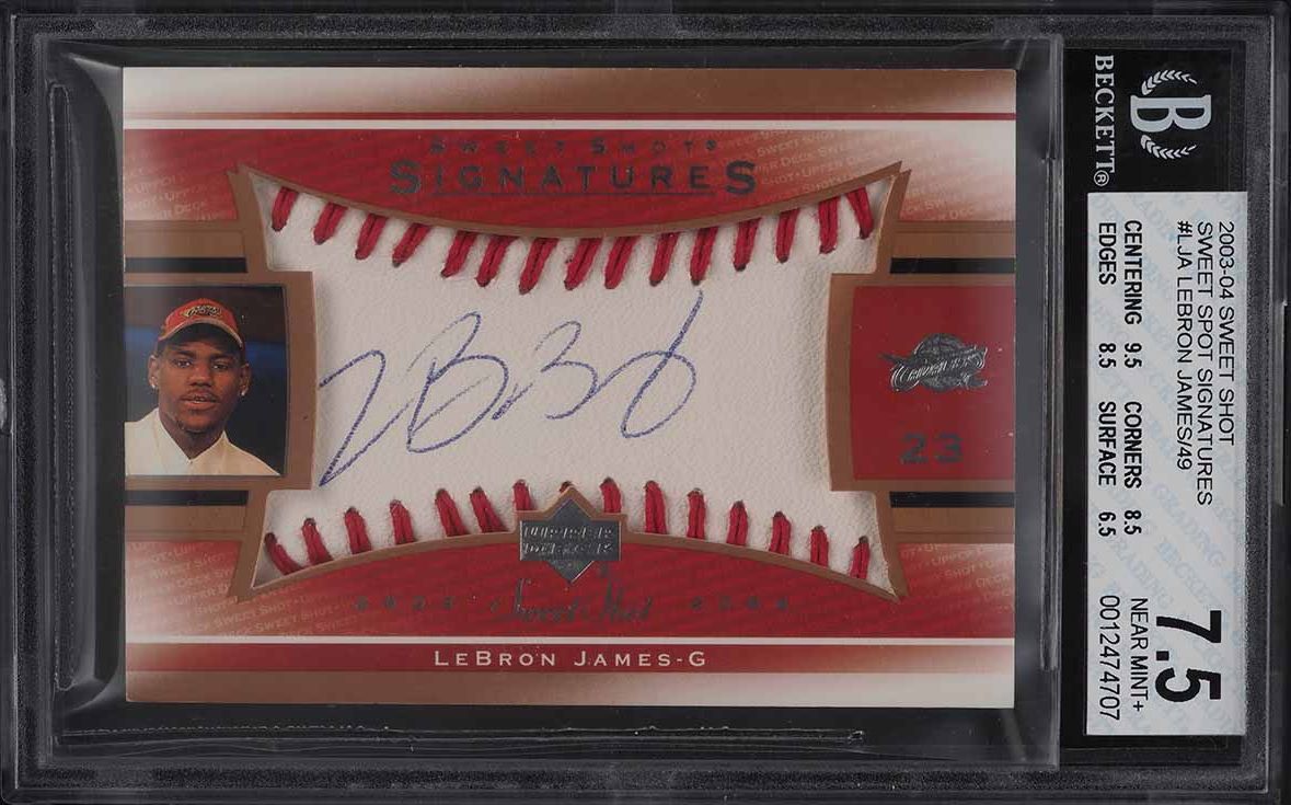 lebron james rookie auto card