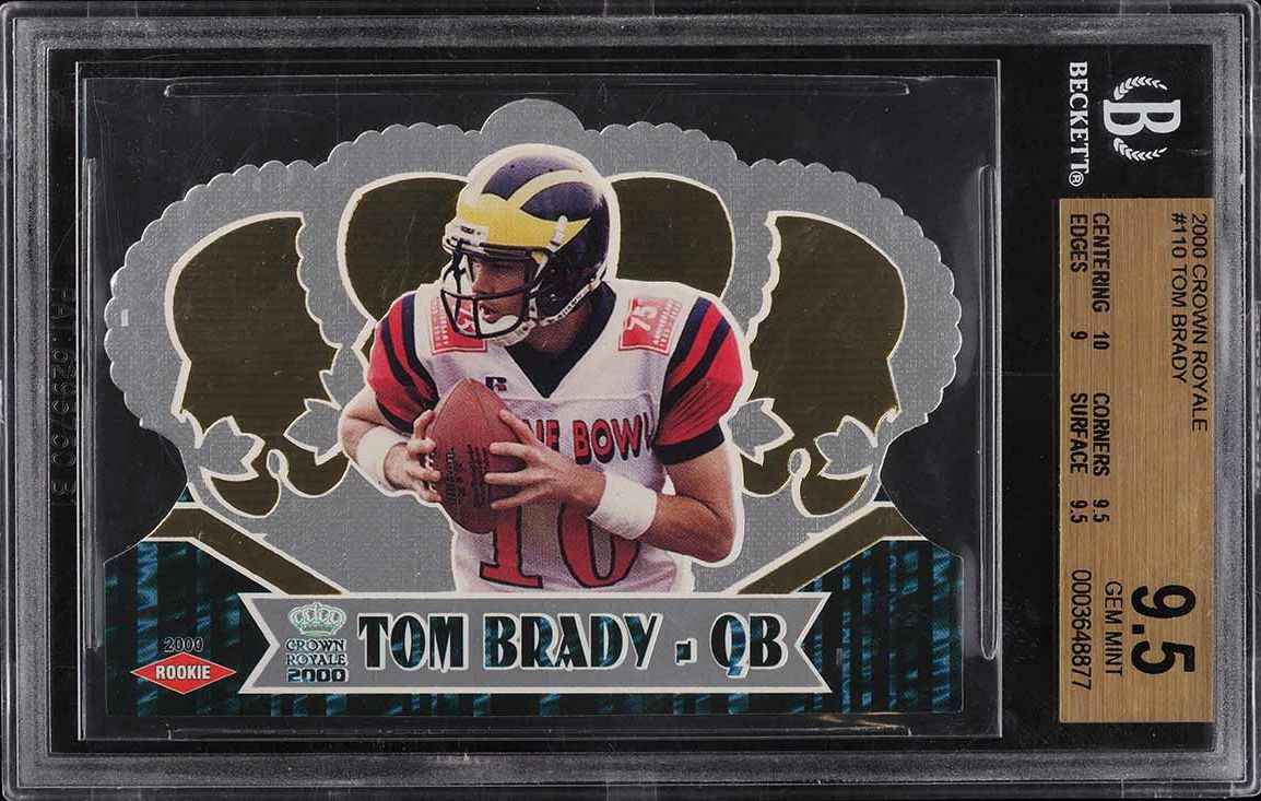 2000 Pacific Crown Royale Die-Cut Tom Brady ROOKIE #110 BGS 9.5 GEM