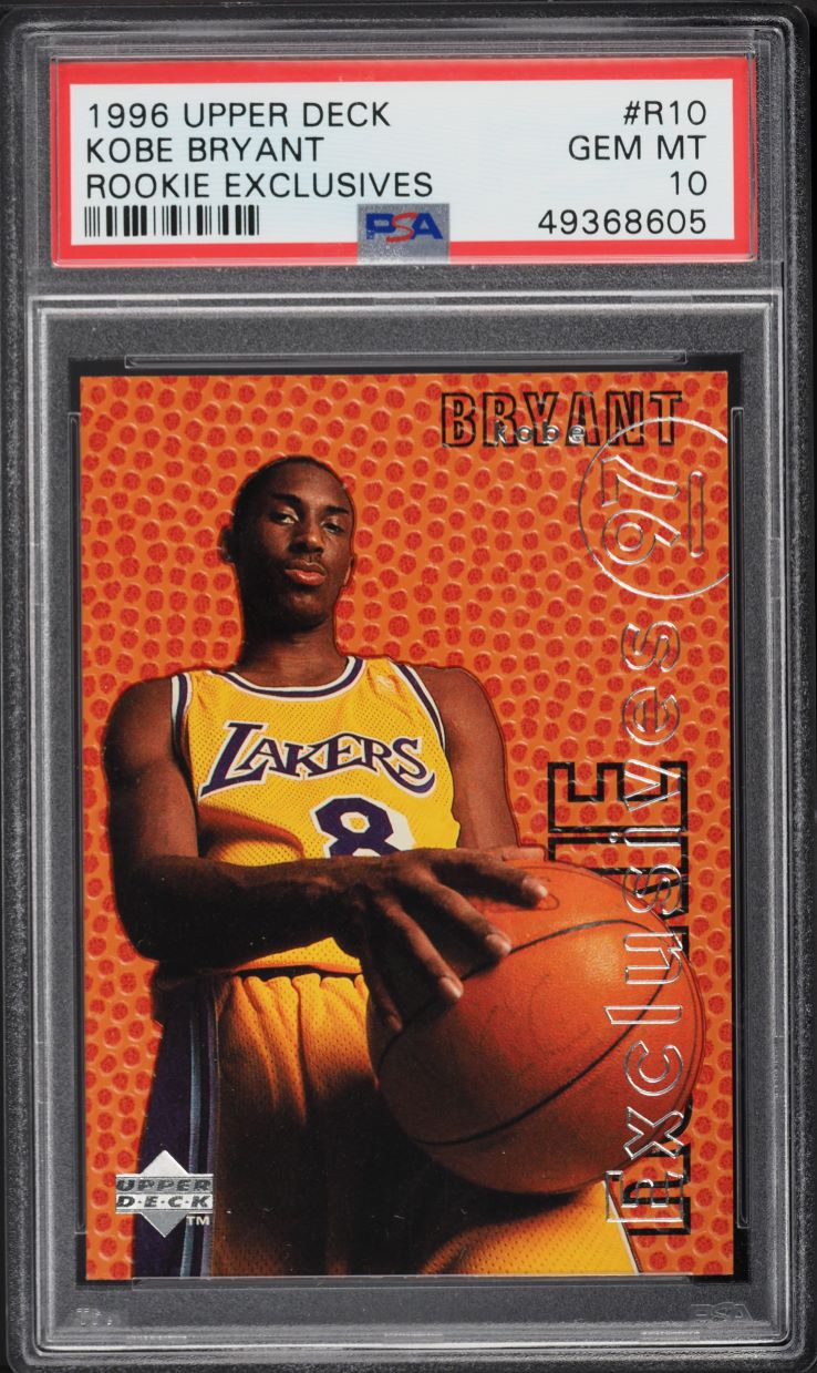 1996 Upper Deck Exclusives Sample Kobe Bryant ROOKIE #R10 PSA 8 NM