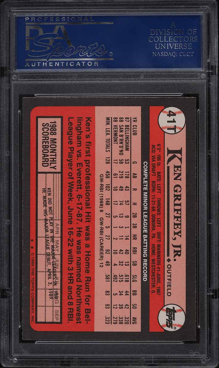 1989 Topps Traded Ken Griffey Jr. ROOKIE #41T PSA 10 GEM MINT