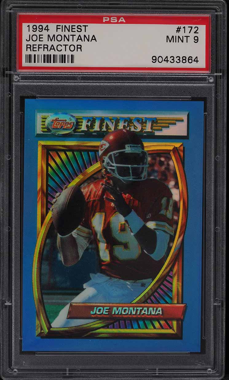 1994 Finest Refractor Joe Montana #172 PSA 9 MINT