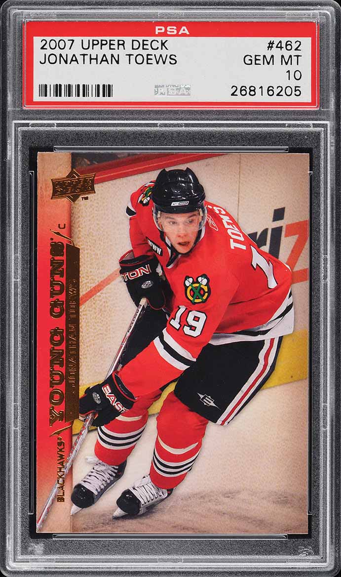 2007 Upper Deck Young Guns Jonathan Toews ROOKIE #462 PSA 10 GEM MINT