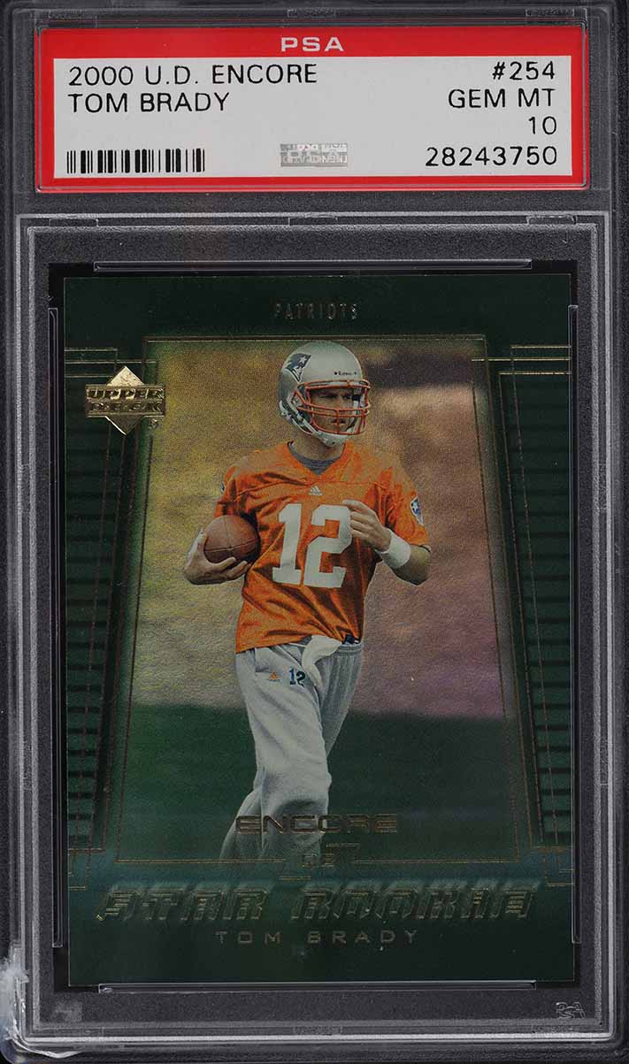 2000 Upper Deck Encore Tom Brady ROOKIE RC #254 PSA 10 GEM MINT
