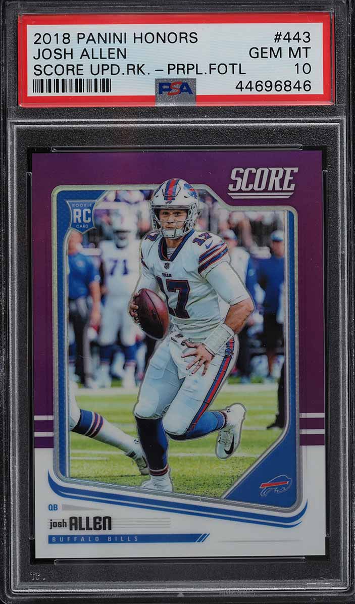 2018 Panini Honors Score Update Purple FOTL Josh Allen ROOKIE RC