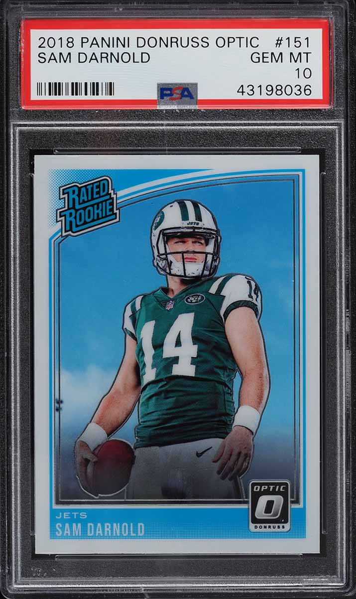 2018 Donruss Optic Sam Darnold ROOKIE RC #151 PSA 10 GEM MINT