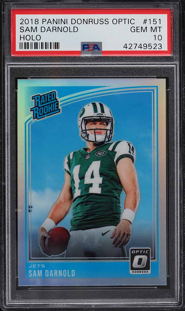 2018 Donruss Optic Holo Sam Darnold ROOKIE RC #151 PSA 10 GEM MINT