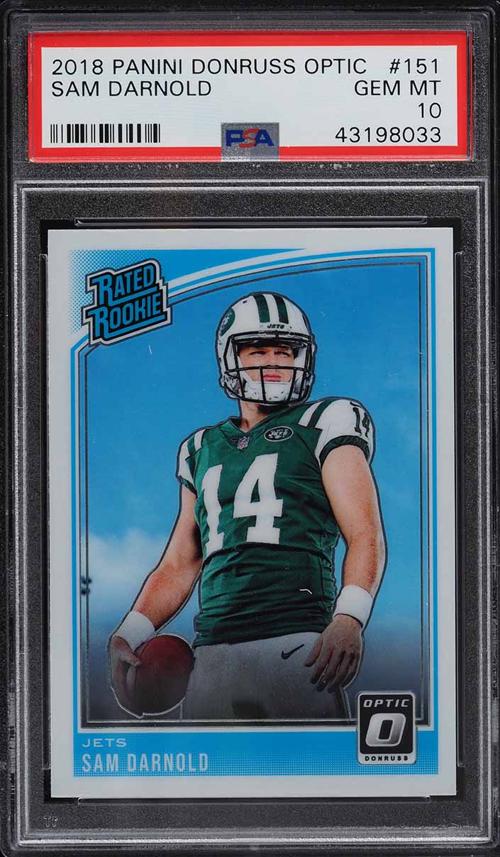 2018 Donruss Optic Sam Darnold ROOKIE #151 PSA 10 GEM MINT