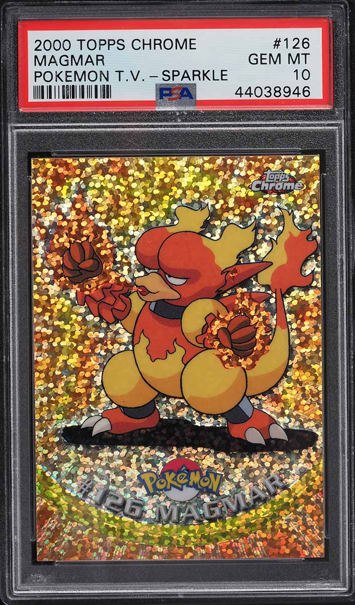2000 Pokemon Topps Chrome Series 2 Sparkle Magmar #126 PSA 10 GEM MINT