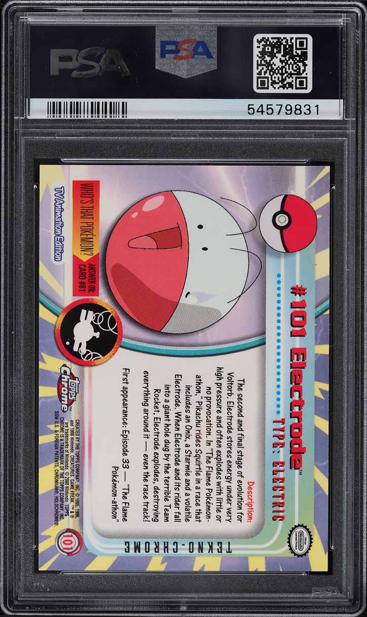 2000 Pokemon Topps Chrome Series 2 Tekno Electrode #101 PSA 10 GEM MINT