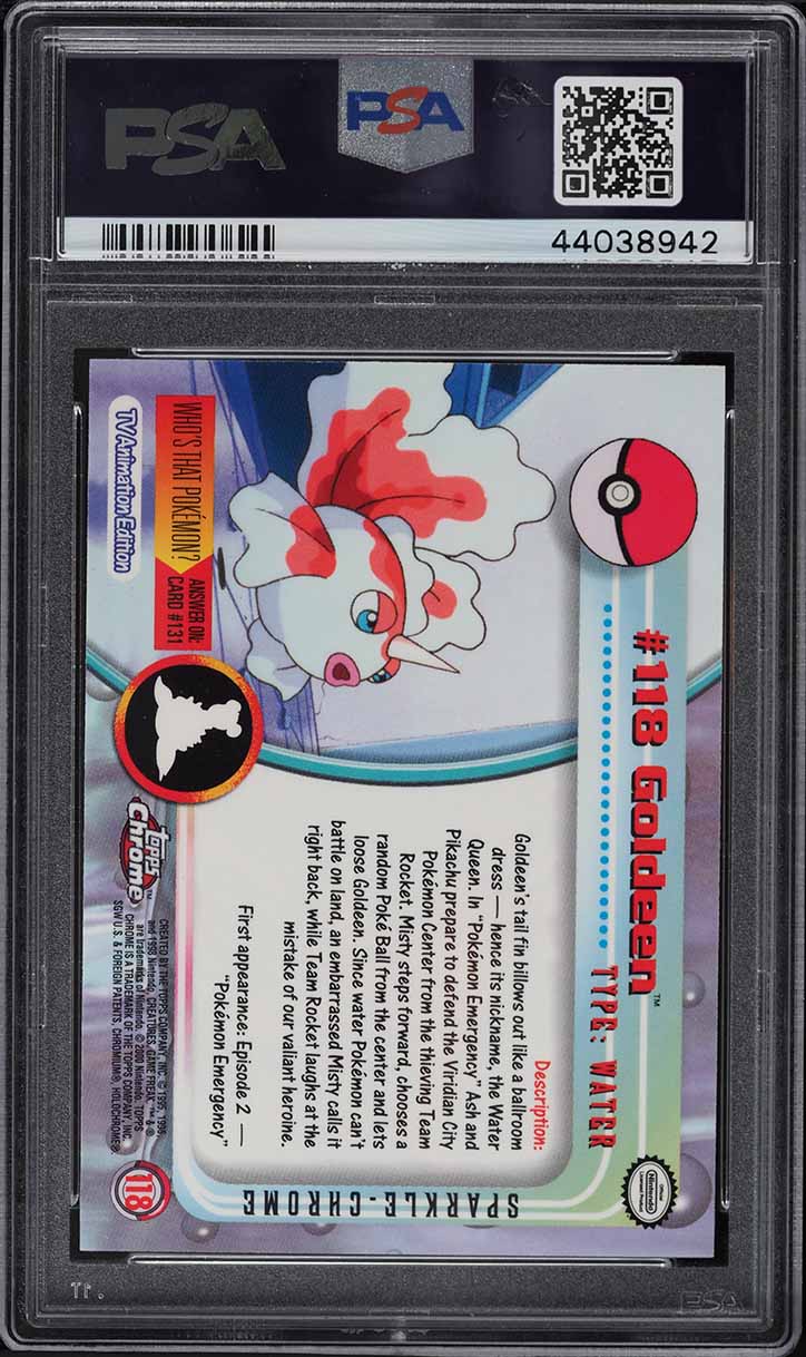 2000 Pokemon Topps Chrome Series 2 Sparkle Goldeen #118 PSA 10 GEM MINT