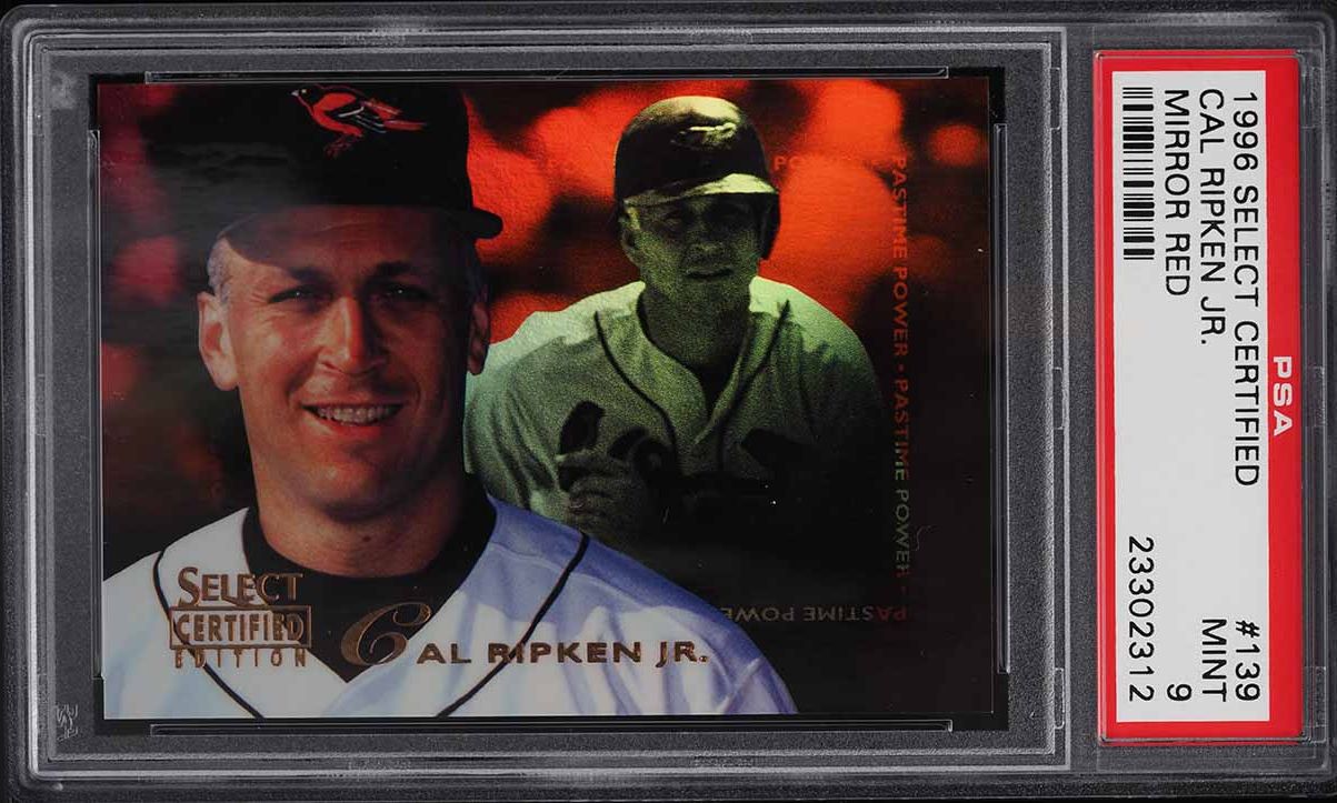 1996 Select Certified Mirror Red Cal Ripken Jr. /90 #139 PSA 9 MINT
