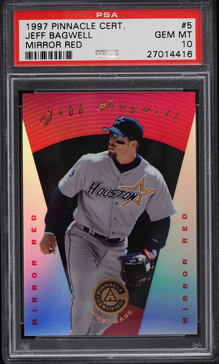 Michaelページ 1997 Pinnacle Certified Mirror Red Jeff Bagwell #5 PSA 10 GEM MINT