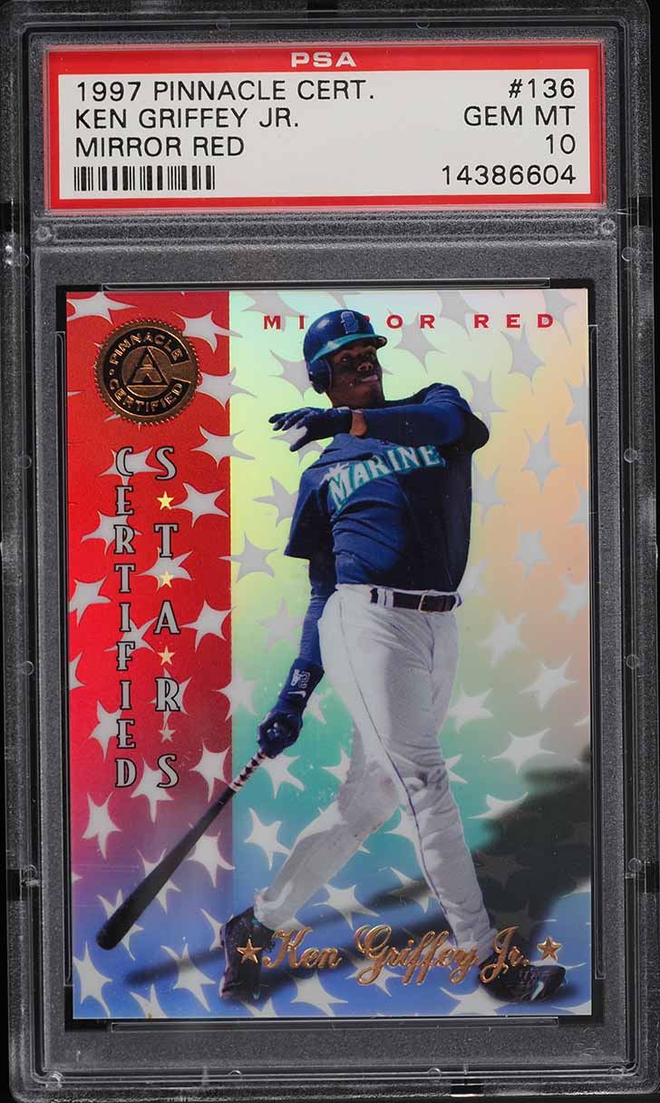 1997 Pinnacle Certified Mirror Red Ken Griffey Jr. #136 PSA 10 GEM MINT