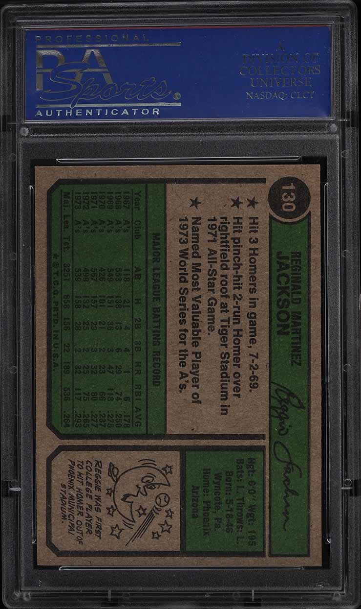 1974 Topps Reggie Jackson #130 PSA 7 NRMT