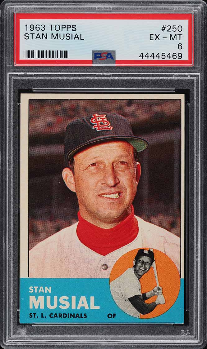 1963 Topps Stan Musial #250 PSA 6 EXMT