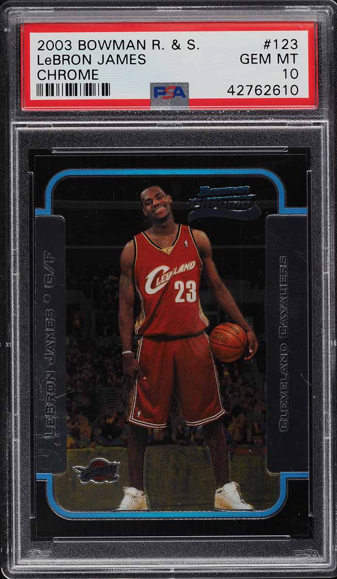 その他 2003 Bowman Lebron James RC #123 NBA 2003 Bowman Rookies and Stars LeBron James Chrome Base #123 PSA 10
