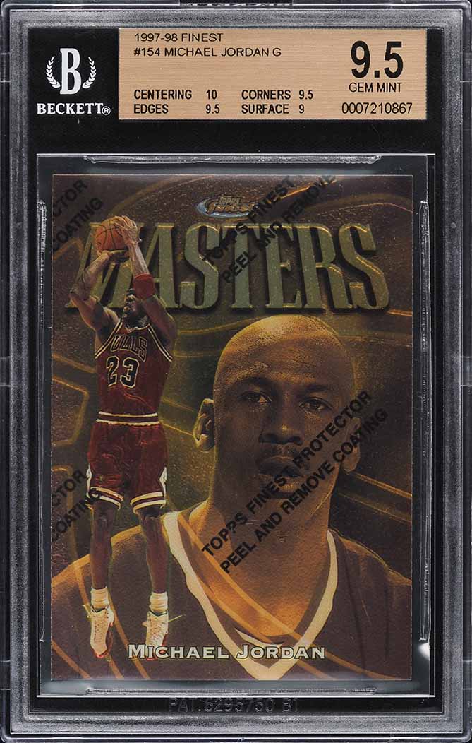 1997 Finest Basketball w/ Coating  Michael Jordan #154 BGS 9.5 GEM MINT