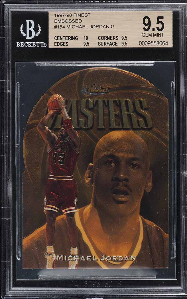 1997 Finest Embossed Die-Cut Michael Jordan #154 BGS 9.5 GEM MINT