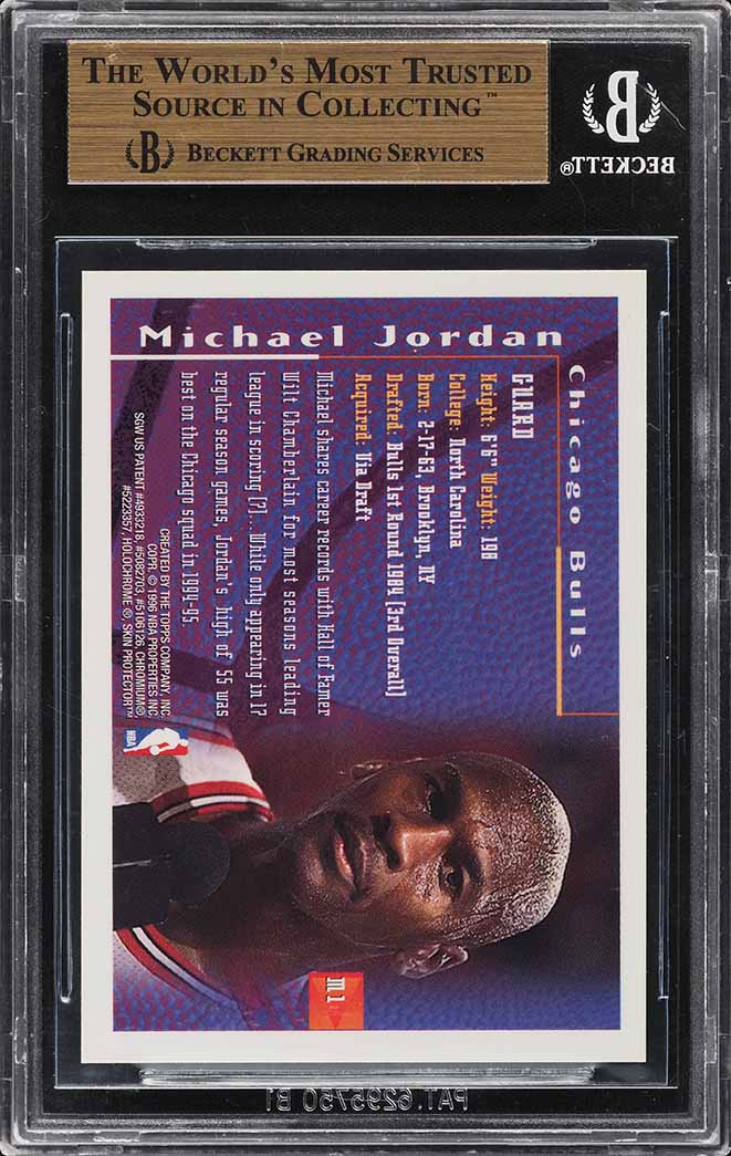 1995 Finest Mystery Michael Jordan #M1 BGS 9.5 GEM MINT
