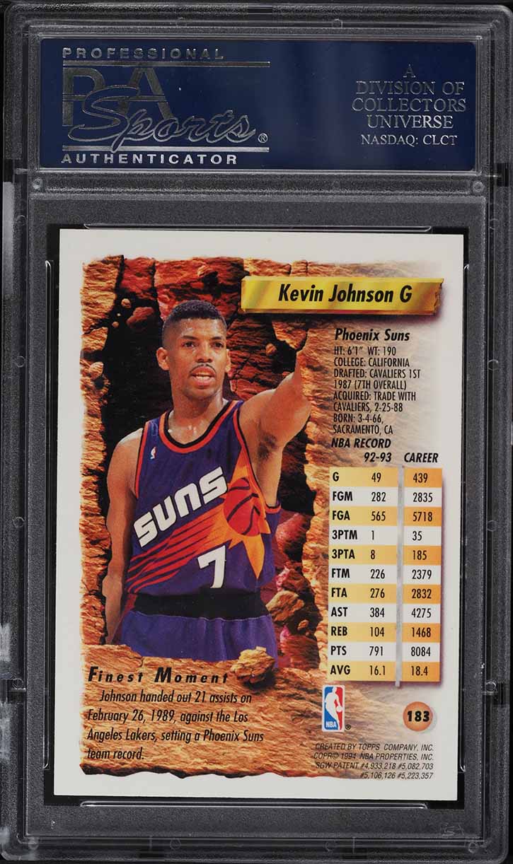 1993 Finest Refractor Kevin Johnson #183 PSA 9 MINT