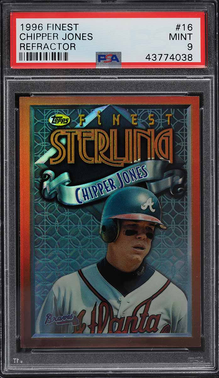 1996 Finest Bronze Refractor Chipper Jones #16 PSA 9 MINT