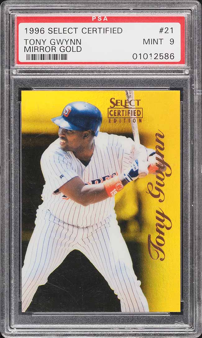 1996 Select Certified Mirror Gold Tony Gwynn /30 #21 PSA 9 MINT