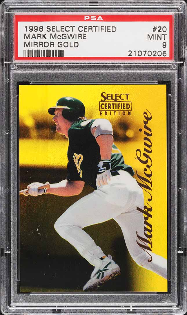 1996 Select Certified Mirror Gold Mark McGwire /30 #20 PSA 9 MINT