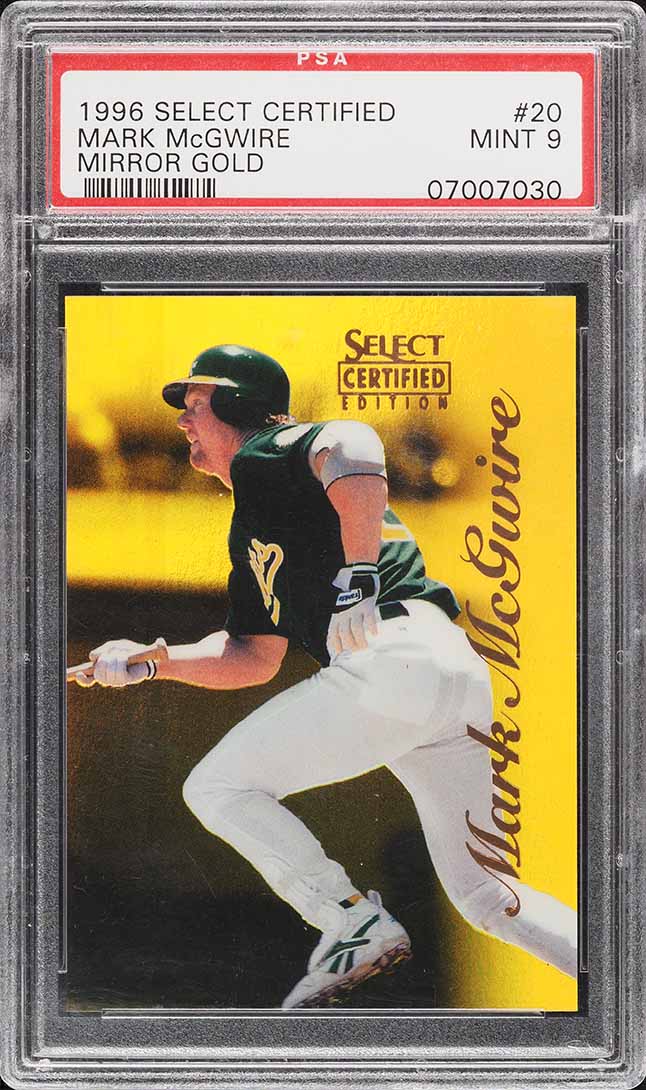 1996 Select Certified Mirror Gold Mark McGwire /30 #20 PSA 9 MINT