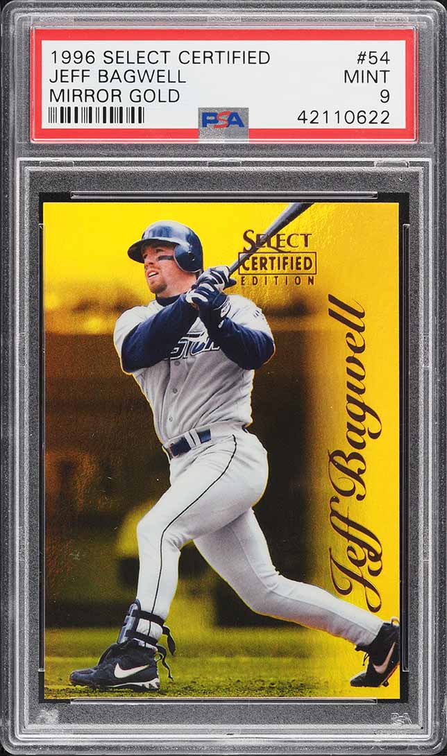 1996 Select Certified Mirror Gold Jeff Bagwell /30 #54 PSA 9 MINT
