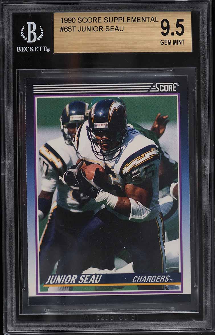 1990 Score Supplemental Junior Seau ROOKIE #65T BGS 9.5 GEM MINT