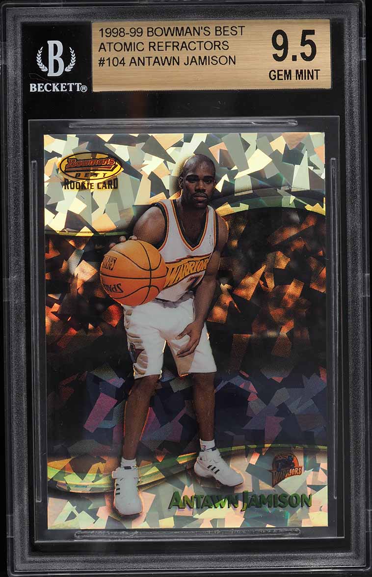 1998 Bowman's Best Atomic Refractor Antawn Jamison ROOKIE /100 #104 BGS 9.5 GEM