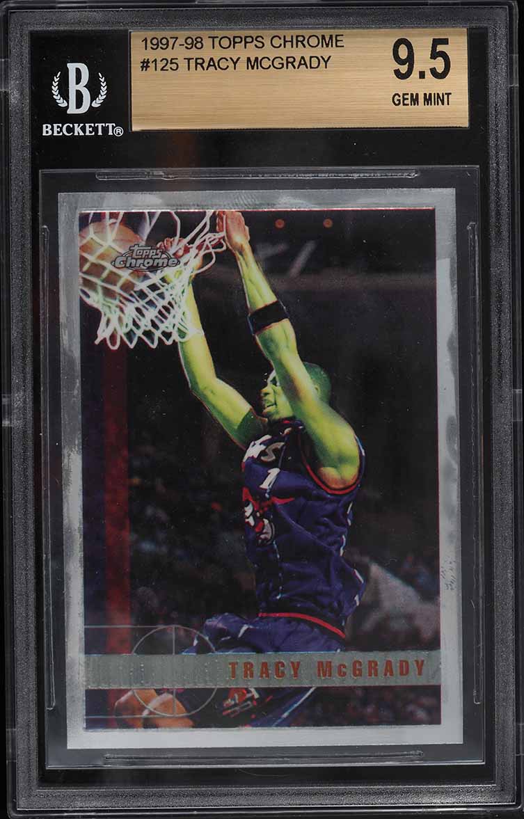 1997 Topps Chrome Tracy McGrady ROOKIE #125 BGS 9.5 GEM MINT
