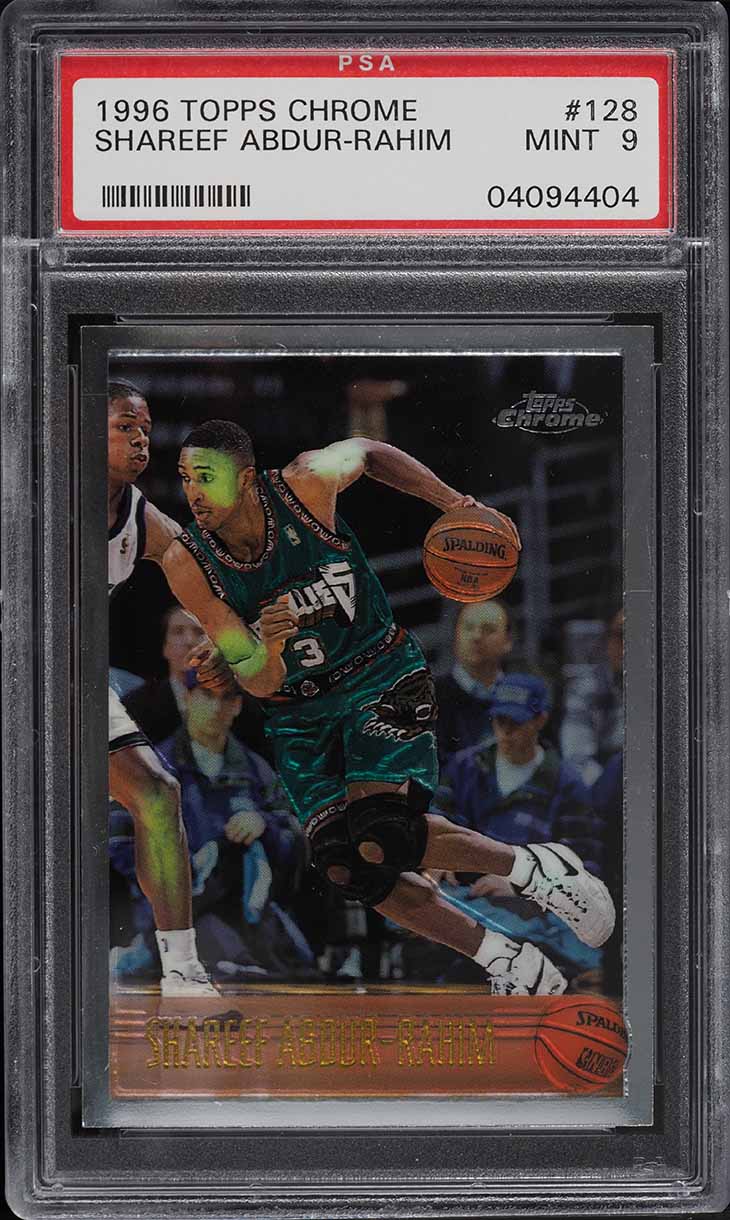 1996 Topps Chrome Shareef Abdur-Rahim ROOKIE #128 PSA 9 MINT