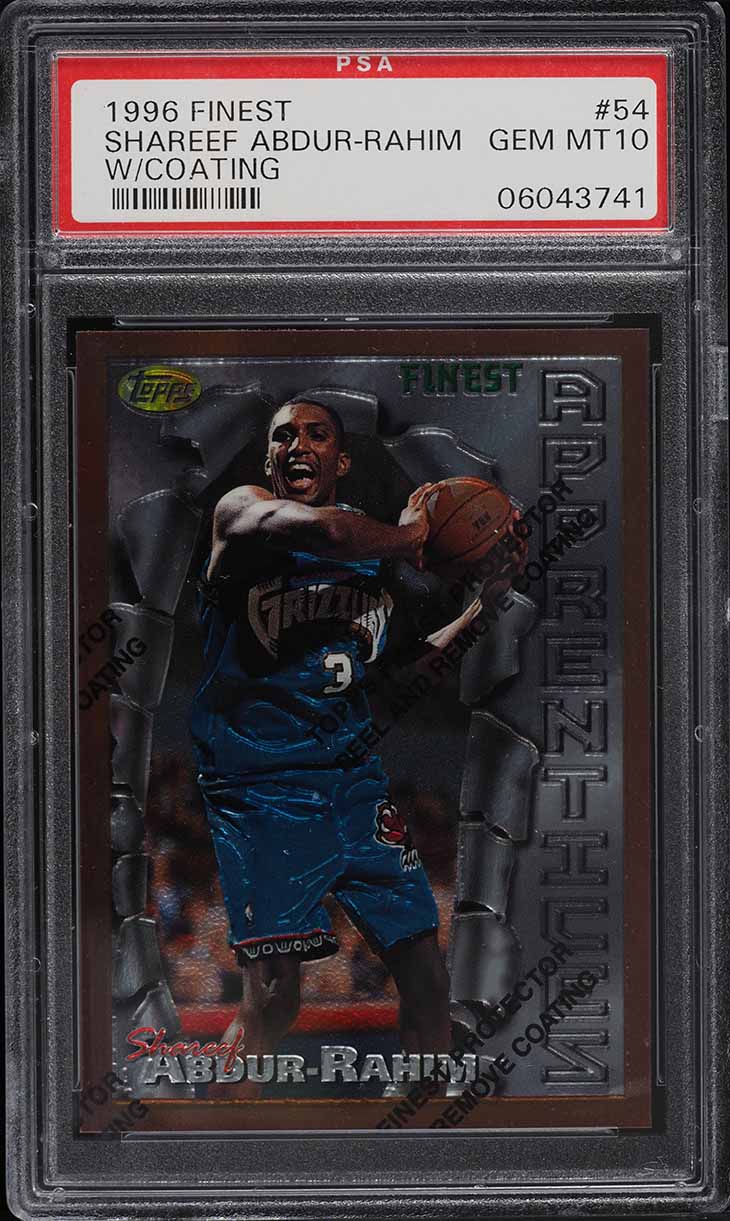 1996 Finest w/ Coating Shareef Abdur-Rahim ROOKIE #54 PSA 10 GEM