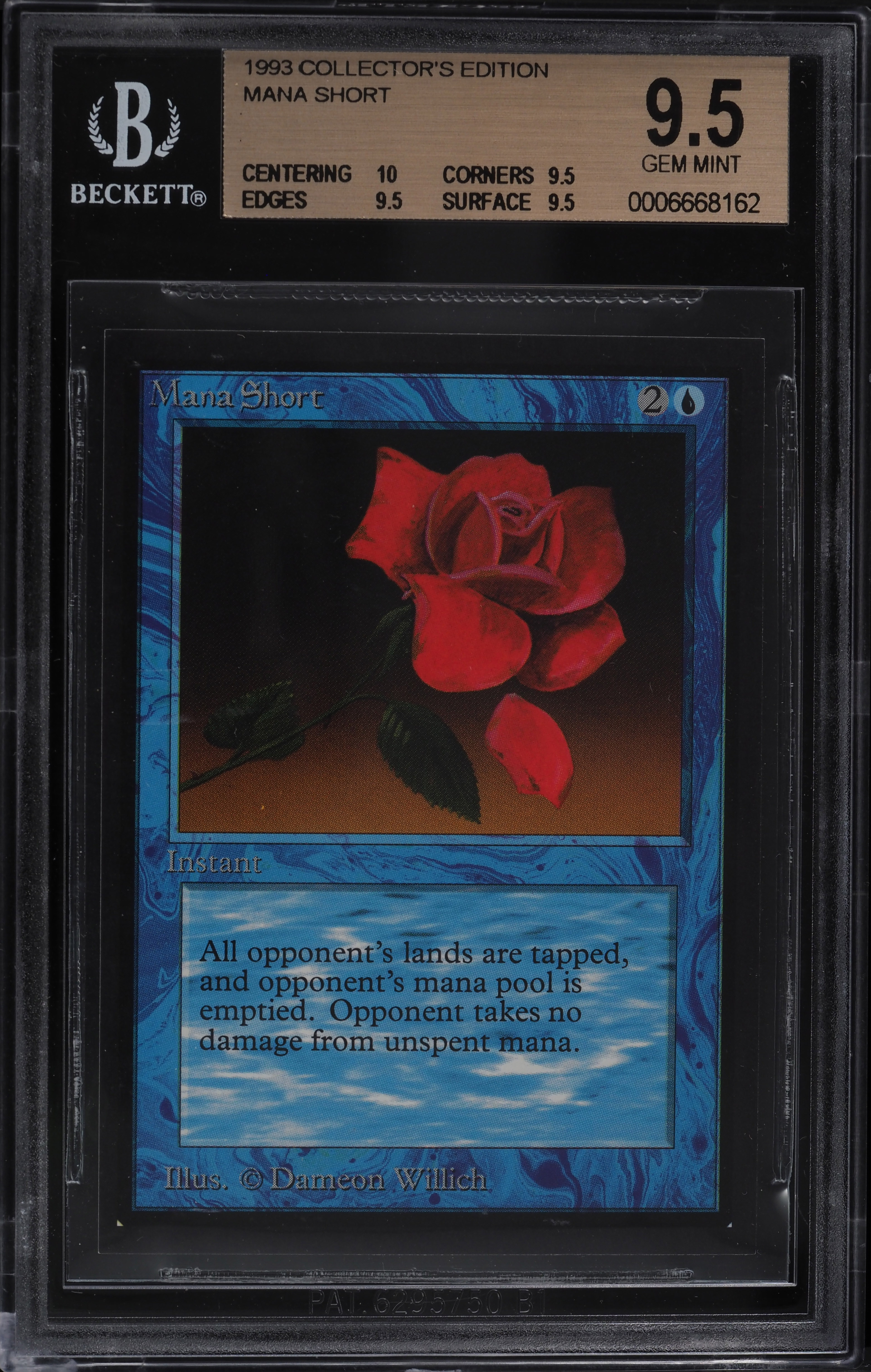 1993 Magic The Gathering MTG Collector's Edition Mana Short R B